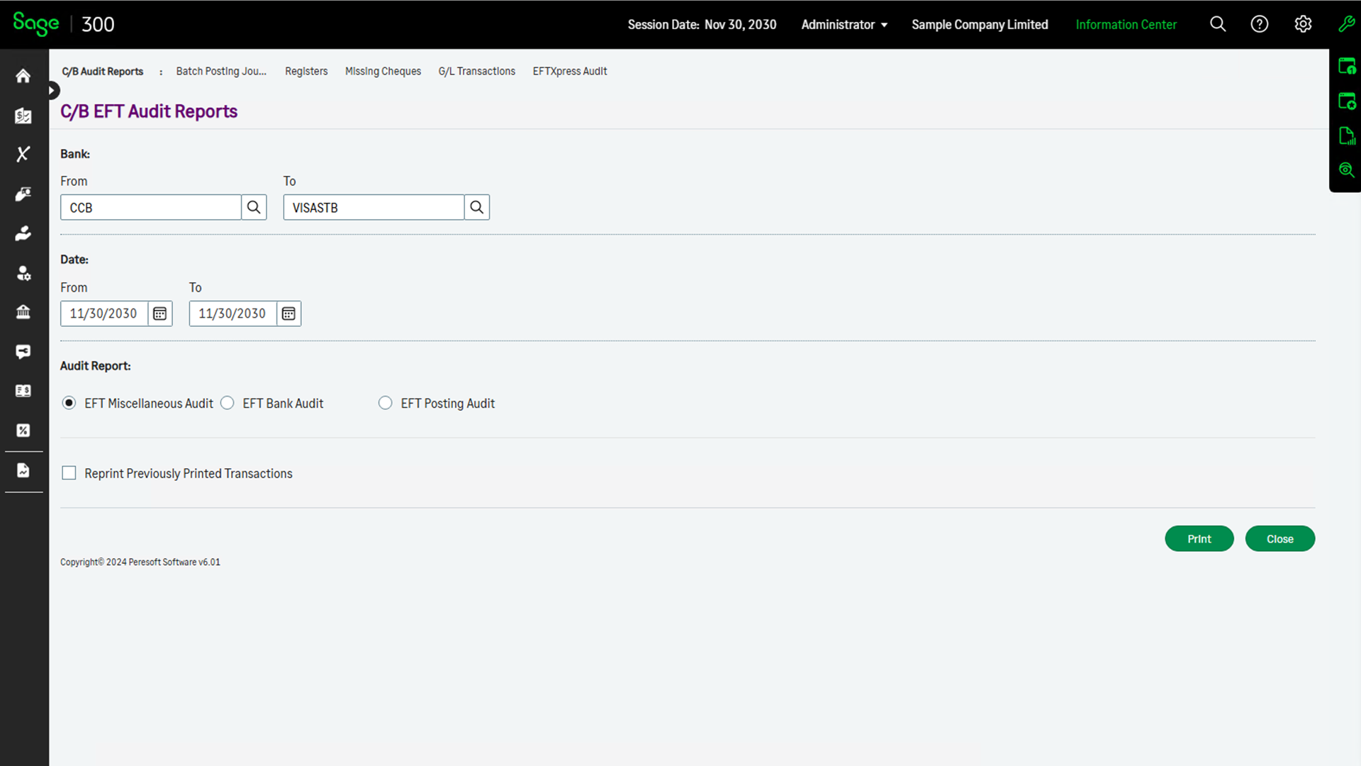 EFT Bank Audit
